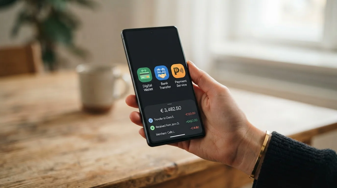 Revolut, Trustly a Skrill aplikace na mobilním telefonu jako alternativy k m-platbě