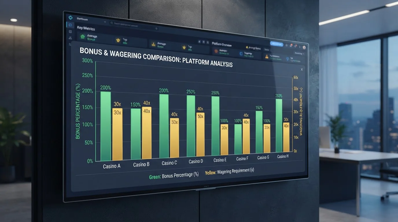 Porovnání bonusových nabídek s procentuálními sazemi a wagering requirements