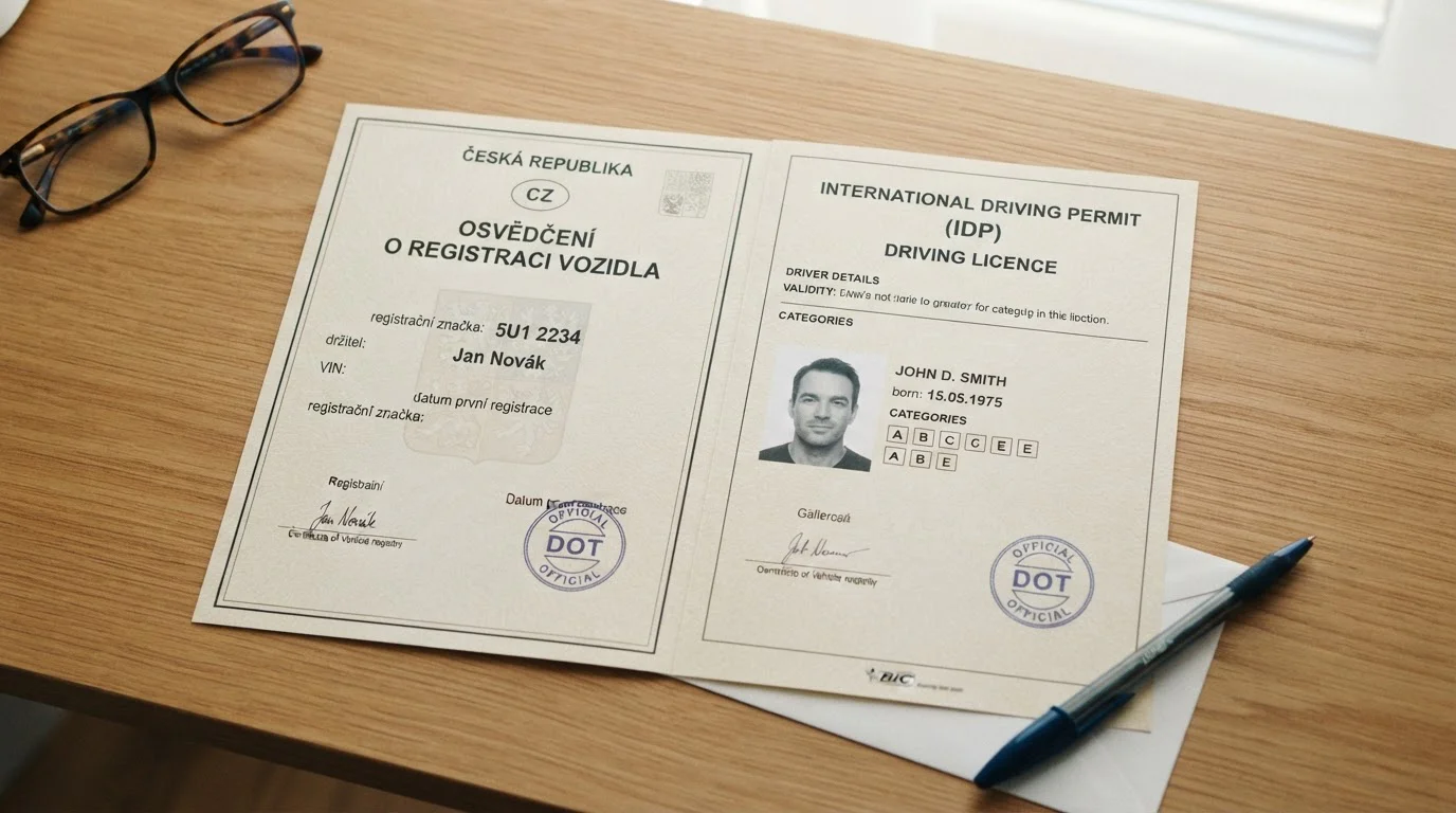 Právní dokumenty MFČR licence a MGA licence vedle sebe na stole