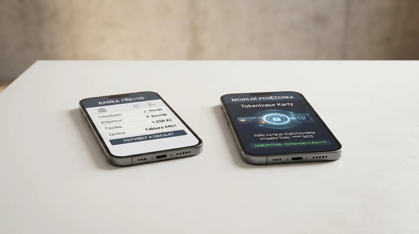 Srovnání platebních metod GoPay a Google Pay na obrazovce mobilního telefonu