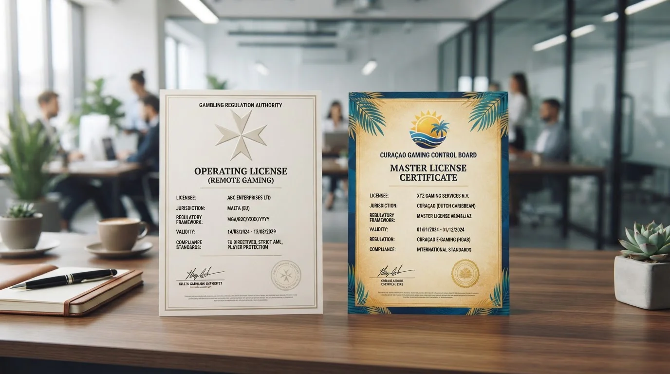 Porovnání Malta MGA a Curacao licencí pro online kasina