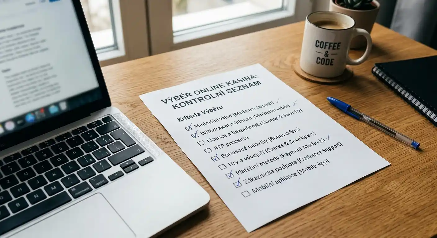Checklist kritérií pro výběr online kasina